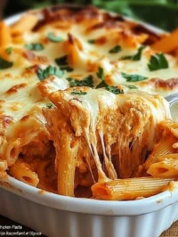 Buffalo-Chicken-Pasta-Bake