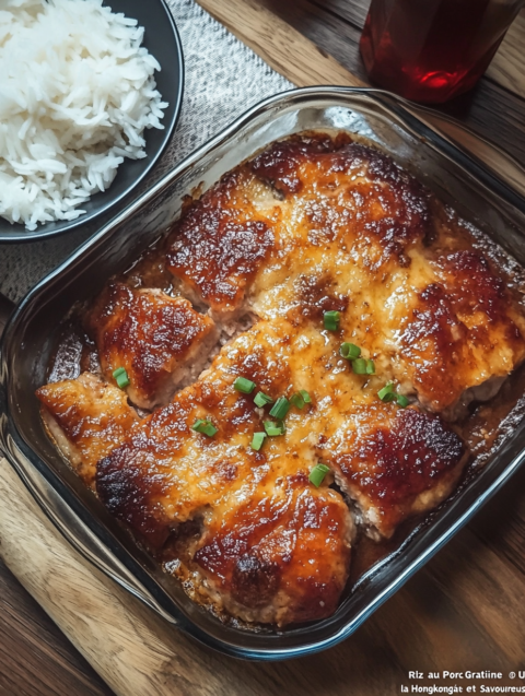 Riz au Porc Gratiné à la Hongkongaise Une Version Saine et Savoureuse