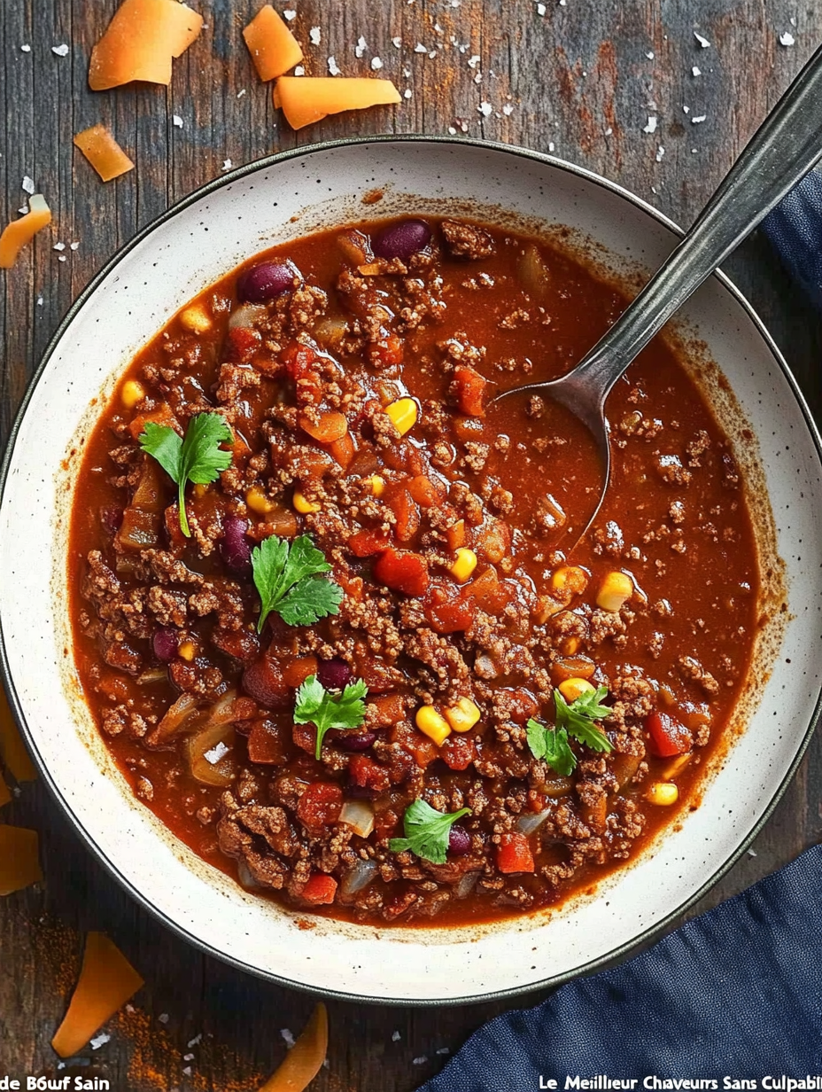 Le Meilleur Chili de Bœuf Sain : Une Explosion de Saveurs Sans Culpabilité